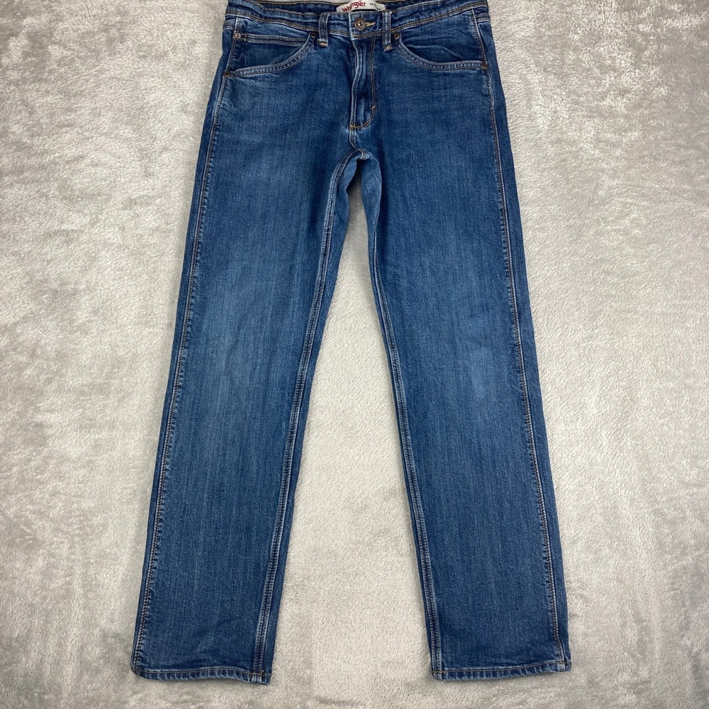 Wrangler Regular Fit Jens Mens‎ 30x30 (30x28) Blue Medium Wash Straight Leg